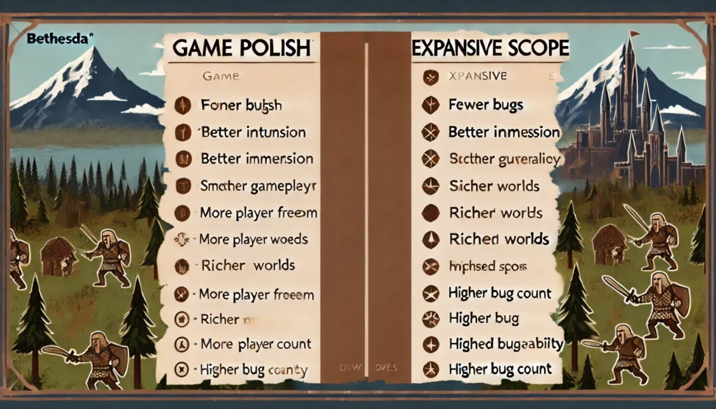 Bethesda's Game Development Trade-offs Skyrim Game Development Trade-offs